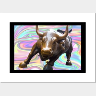 abstract bull streetwear design Posters and Art